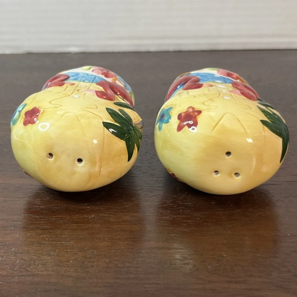 Salt & Pepper Shakers Hawaiian Shirts Tropical Clay Art Ceramic Tropicool Summer